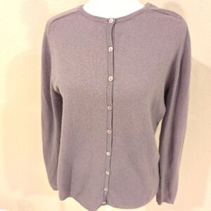 Sutton studio 100%Cashmere Made in Australia , Medium, light purple, Cardigan.